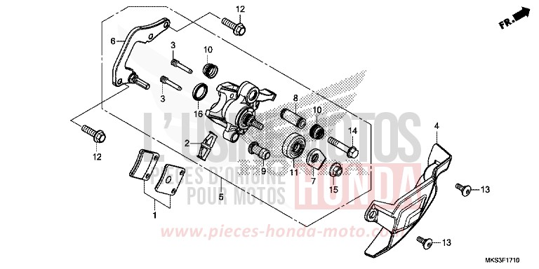 MACHOIRE DE FREIN DE PARKING de Africa Twin DCT PEARL GLARE WHITE (NHB53H) 2020